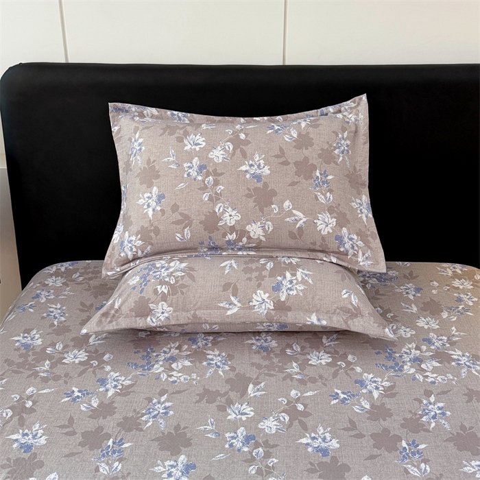 91家纺网 家纺一手货源 找家纺 梦舒羽 2025新款原麻枕套宿舍单人枕芯套枕头套内胆套仿亚麻 漫步花丛-蓝