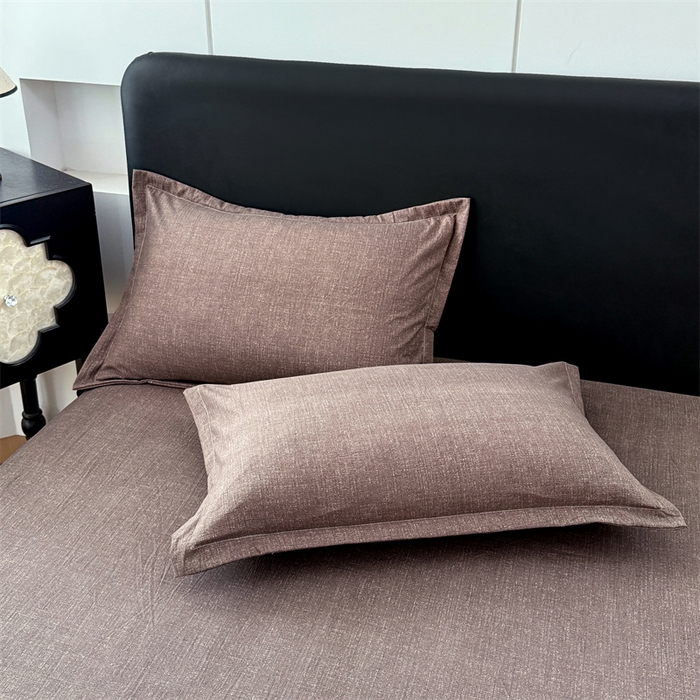 91家纺网 家纺一手货源 找家纺 梦舒羽 2025新款原麻枕套宿舍单人枕芯套枕头套内胆套仿亚麻 慕斯咖