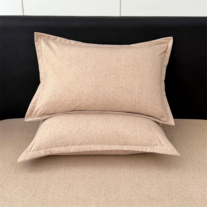 91家纺网 家纺一手货源 找家纺 梦舒羽 2025新款原麻枕套宿舍单人枕芯套枕头套内胆套仿亚麻 暖卡其