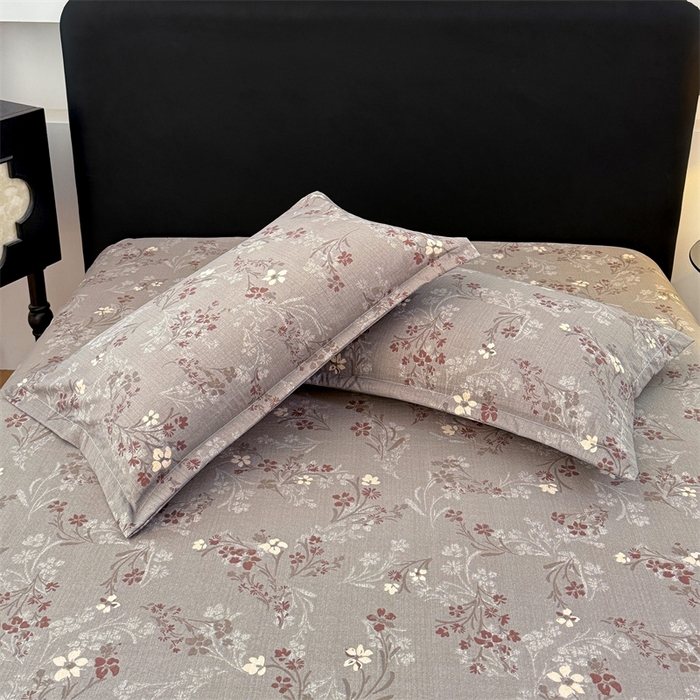 91家纺网 家纺一手货源 找家纺 梦舒羽 2025新款原麻枕套宿舍单人枕芯套枕头套内胆套仿亚麻 山花浪漫