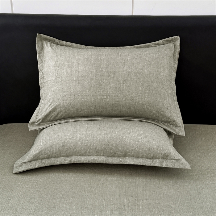 91家纺网 家纺一手货源 找家纺 梦舒羽 2025新款原麻枕套宿舍单人枕芯套枕头套内胆套仿亚麻 云杉绿