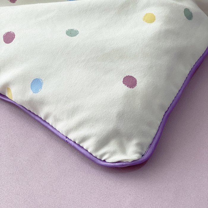 91家纺网 家纺一手货源 找家纺 梵克保罗 2025新款水洗棉糯小棉夏被夏被四件套四季被春秋被单人学生双人被子被芯 波点紫