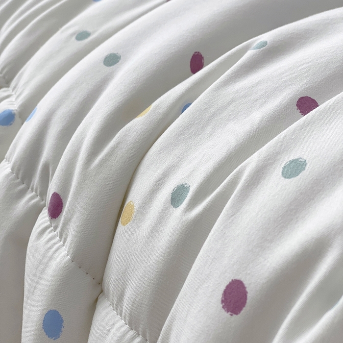 91家纺网 家纺一手货源 找家纺 梵克保罗 2025新款水洗棉糯小棉夏被夏被四件套四季被春秋被单人学生双人被子被芯 波点紫