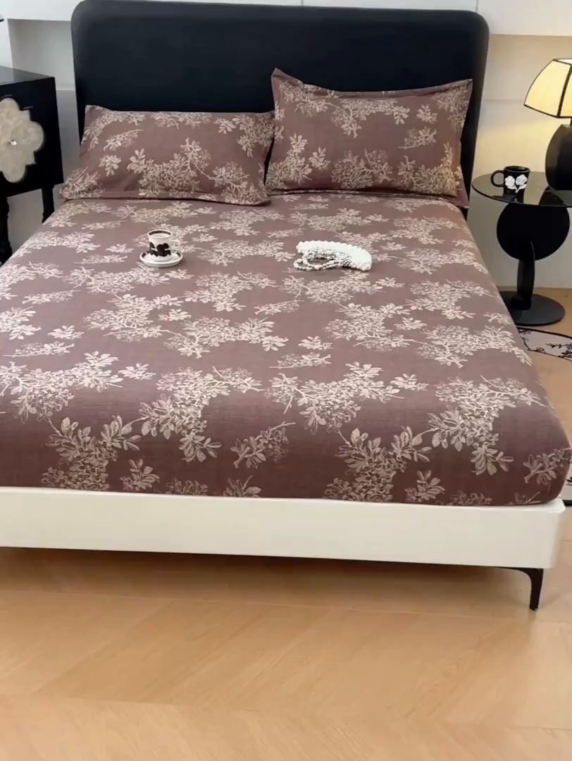 91家纺网 家纺一手货源 找家纺 （总）梦舒羽 2025新款原麻床笠机洗家用防滑透气四季款床罩床垫床单保护套