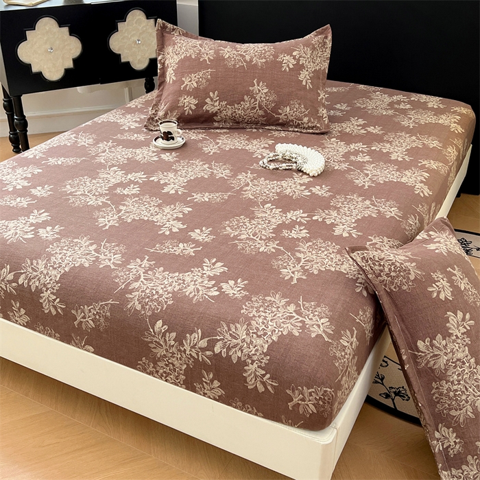 91家纺网 家纺一手货源 找家纺 （总）梦舒羽 2025新款原麻床笠机洗家用防滑透气四季款床罩床垫床单保护套