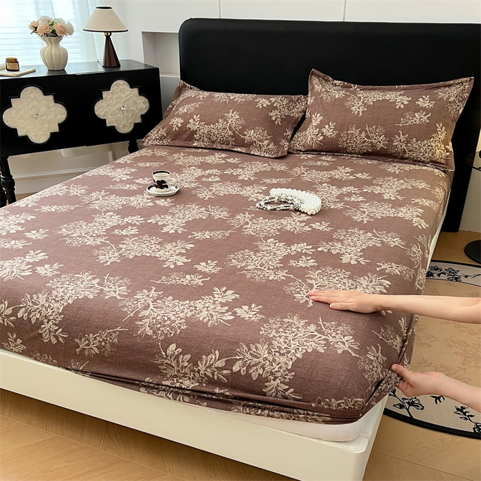 91家纺网 家纺一手货源 找家纺 （总）梦舒羽 2025新款原麻床笠机洗家用防滑透气四季款床罩床垫床单保护套