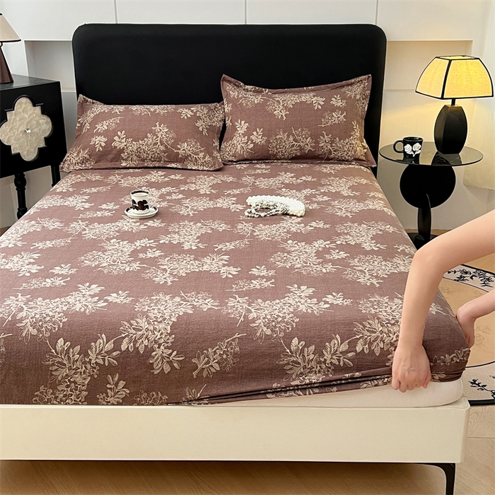 91家纺网 家纺一手货源 找家纺 （总）梦舒羽 2025新款原麻床笠机洗家用防滑透气四季款床罩床垫床单保护套