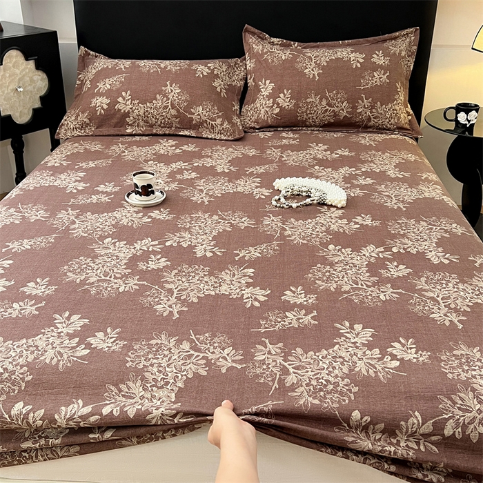 （总）梦舒羽 2025新款原麻床笠机洗家用防滑透气四季款床罩床垫床单保护套