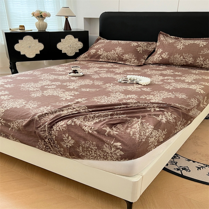 91家纺网 家纺一手货源 找家纺 （总）梦舒羽 2025新款原麻床笠机洗家用防滑透气四季款床罩床垫床单保护套