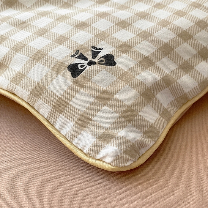 91家纺网 家纺一手货源 找家纺 梵克保罗 2025新款水洗棉糯小棉夏被夏被四件套四季被春秋被单人学生双人被子被芯 格子蝴蝶结