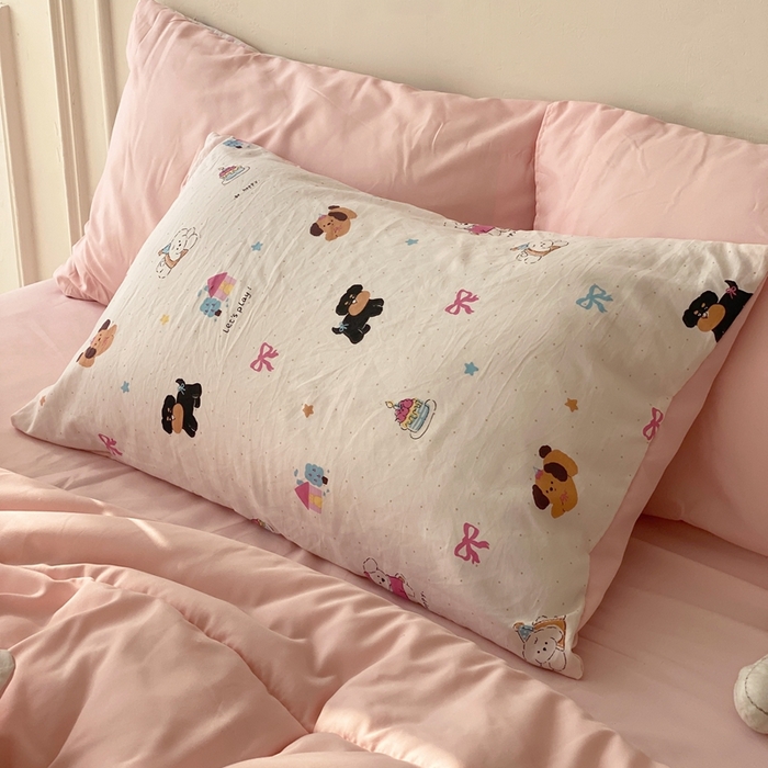 91家纺网 家纺一手货源 找家纺 梵克保罗 2025新款水洗棉糯小棉夏被夏被四件套四季被春秋被单人学生双人被子被芯 狗狗家族