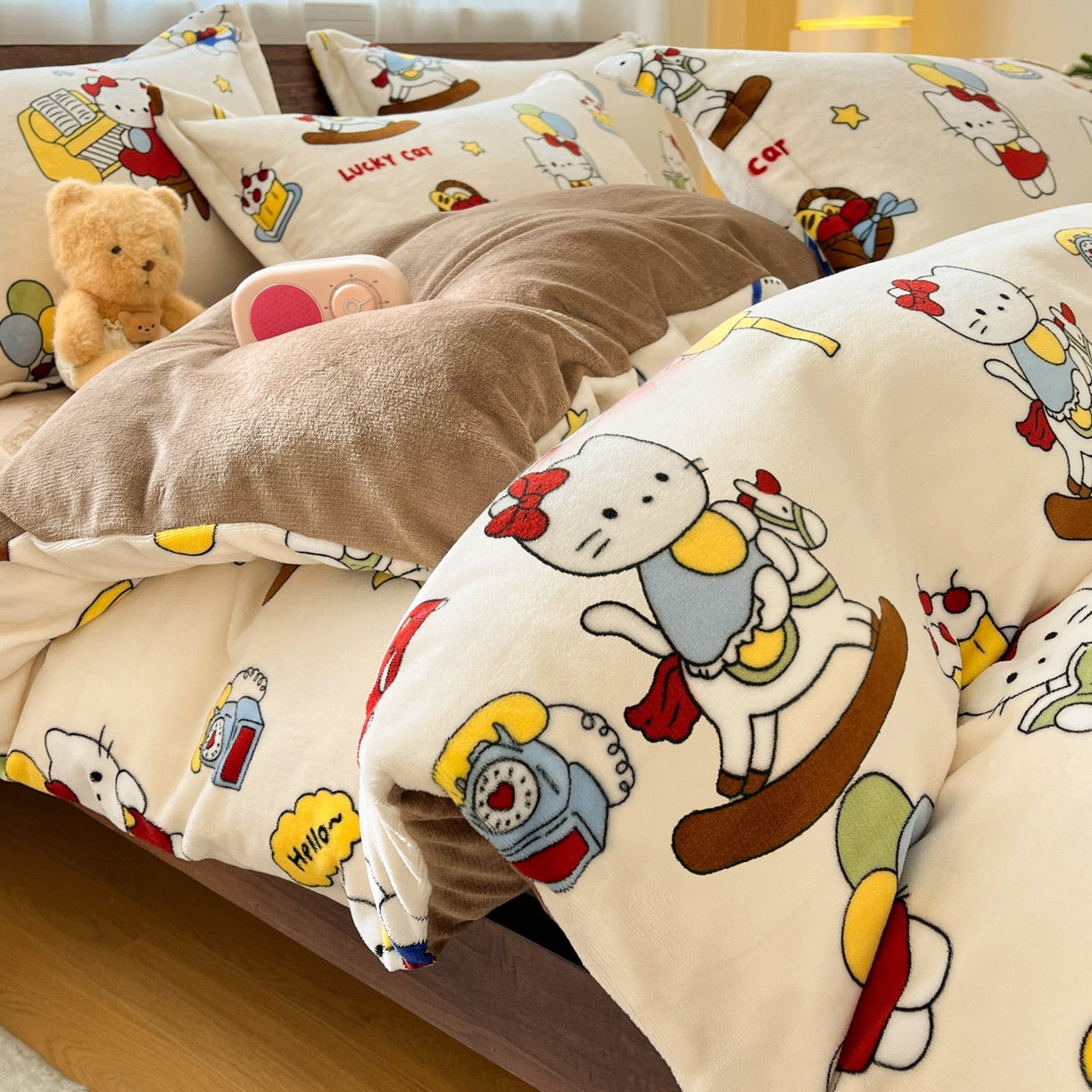 91家纺网 家纺一手货源 找家纺 （总）寻米 2025新款高克重加厚保暖牛奶绒四件套-第一批