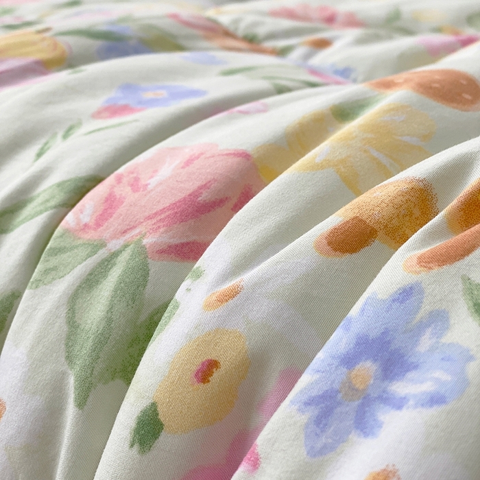 91家纺网 家纺一手货源 找家纺 梵克保罗 2025新款水洗棉糯小棉夏被夏被四件套四季被春秋被单人学生双人被子被芯 花花熊