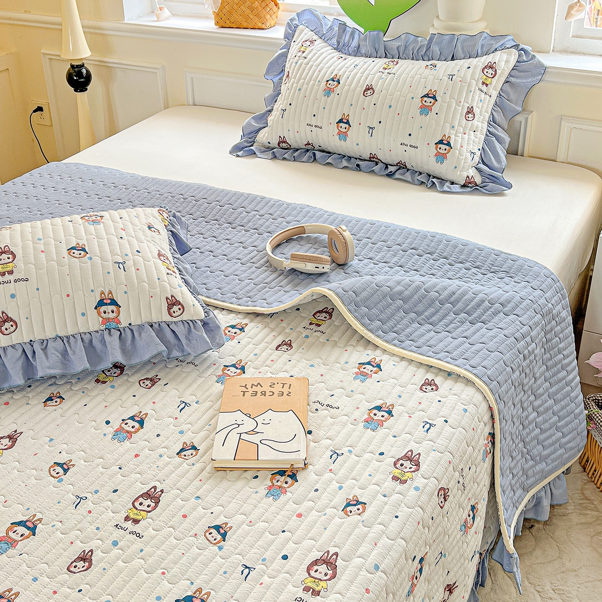 91家纺网 家纺一手货源 找家纺 水木坊 2025新款A有氧双层纱花边单床盖 床盖单件-提供买家秀 拉布布