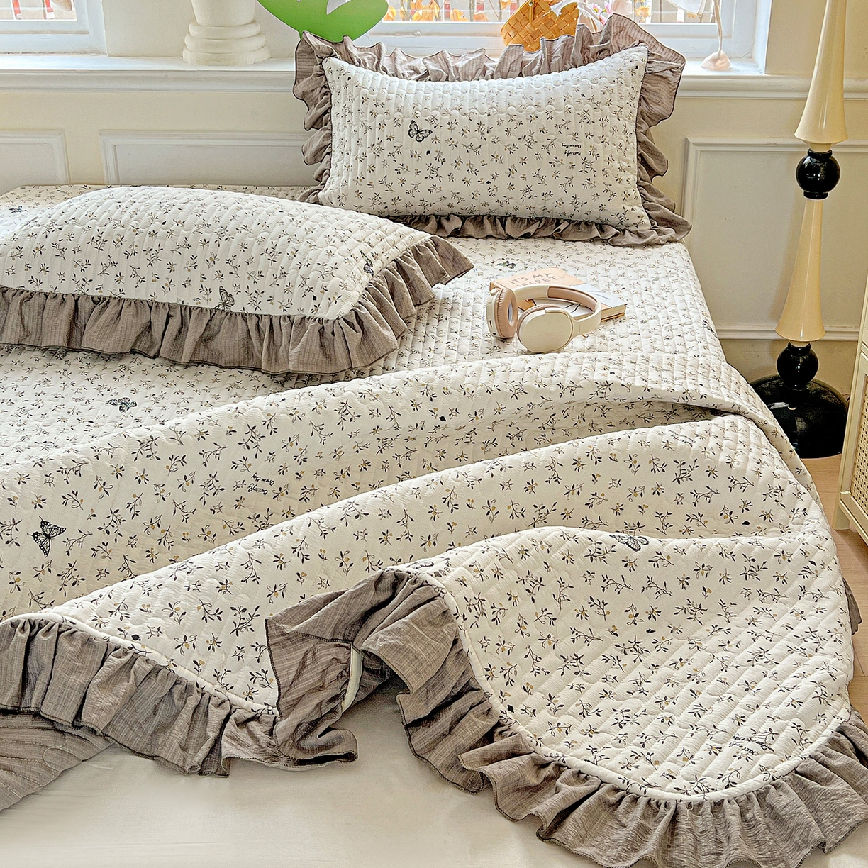 91家纺网 家纺一手货源 找家纺 水木坊 2025新款A有氧双层纱花边单床盖 床盖单件-提供买家秀 格林童话