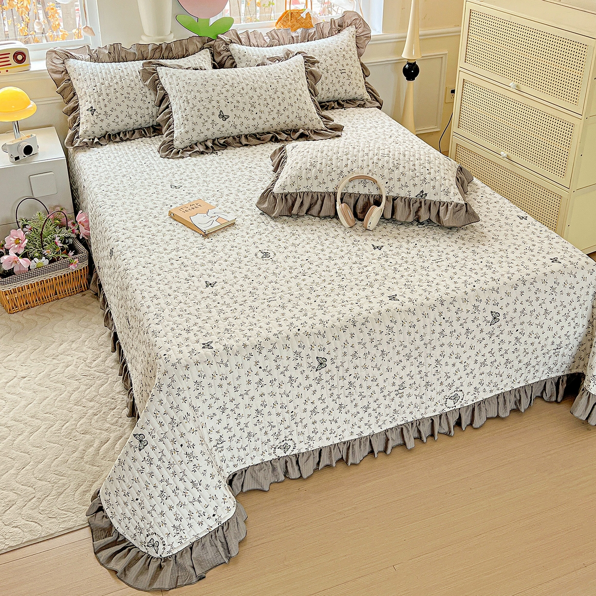 91家纺网 家纺一手货源 找家纺 水木坊 2025新款A有氧双层纱花边单床盖 床盖单件-提供买家秀 格林童话