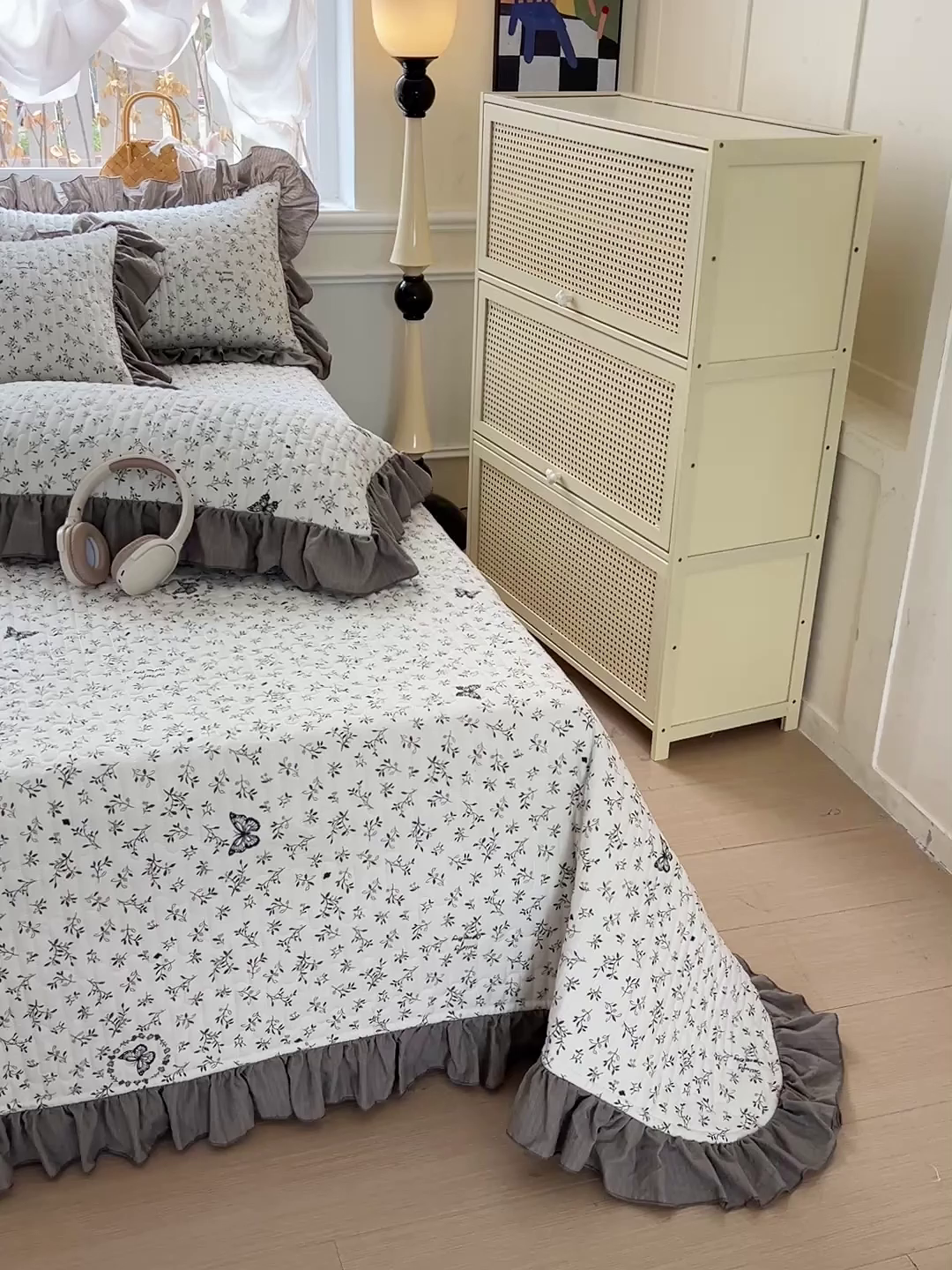 91家纺网 家纺一手货源 找家纺 水木坊 2025新款A有氧双层纱花边单床盖 床盖单件-提供买家秀 格林童话