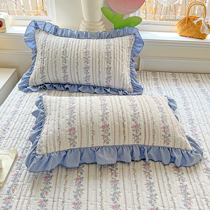 91家纺网 家纺一手货源 找家纺 （总）水木坊 2025新款A有氧双层纱花边单床盖 床盖单件-提供买家秀