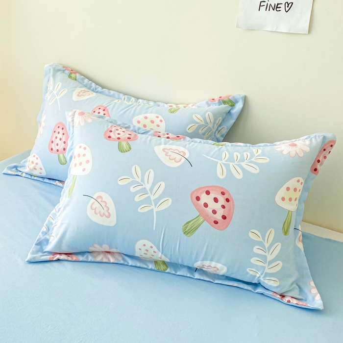 91家纺网 家纺一手货源 找家纺 梵克保罗 2025新款水洗棉糯小棉夏被夏被四件套四季被春秋被单人学生双人被子被芯 蘑菇屋