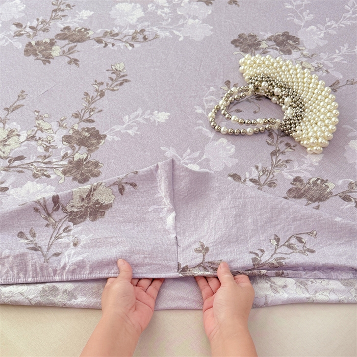 91家纺网 家纺一手货源 找家纺 梦舒羽 2025新款原麻床笠机洗家用防滑透气四季款床罩床垫床单保护套 春风序