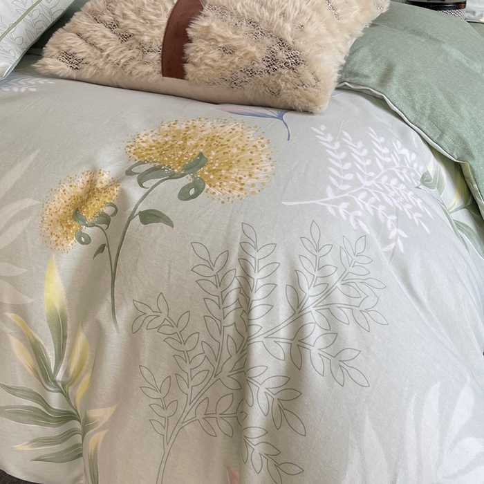 91家纺网 家纺一手货源 找家纺 莱豫家纺 2025新款全棉100%纯棉加厚磨毛四件套 花语绣球