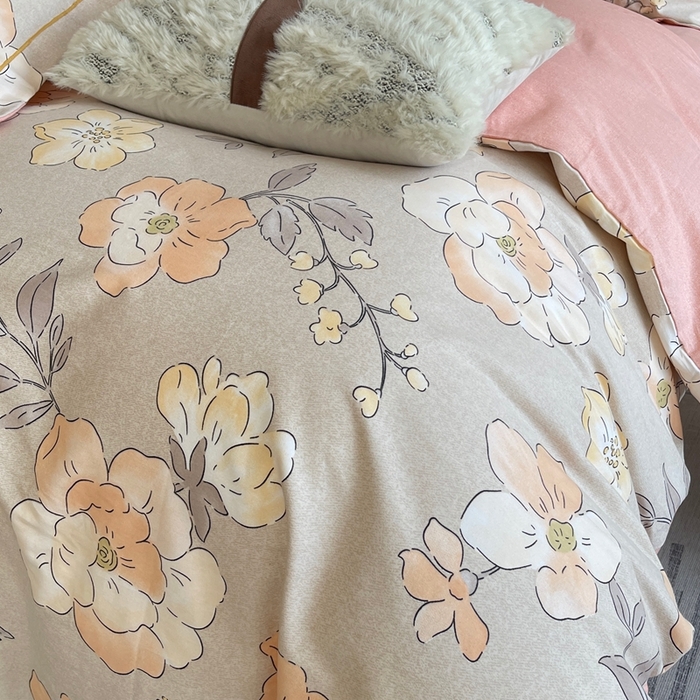 91家纺网 家纺一手货源 找家纺 莱豫家纺 2025新款全棉100%纯棉加厚磨毛四件套 珍妮花园