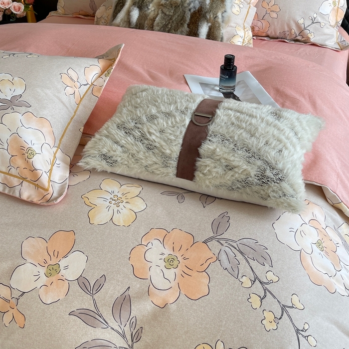 91家纺网 家纺一手货源 找家纺 莱豫家纺 2025新款全棉100%纯棉加厚磨毛四件套 珍妮花园