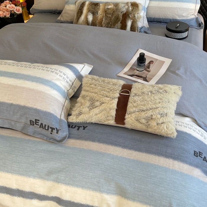 91家纺网 家纺一手货源 找家纺 莱豫家纺 2025新款全棉100%纯棉加厚磨毛四件套 信条主义蓝