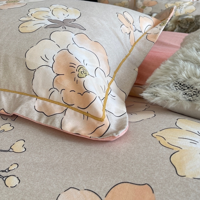 91家纺网 家纺一手货源 找家纺 莱豫家纺 2025新款全棉100%纯棉加厚磨毛四件套 珍妮花园