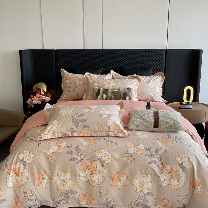 91家纺网 家纺一手货源 找家纺 莱豫家纺 2025新款全棉100%纯棉加厚磨毛四件套 珍妮花园