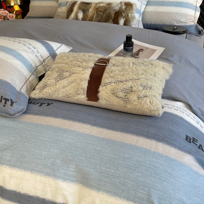 91家纺网 家纺一手货源 找家纺 莱豫家纺 2025新款全棉100%纯棉加厚磨毛四件套 信条主义蓝