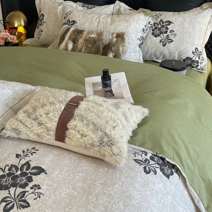 91家纺网 家纺一手货源 找家纺 莱豫家纺 2025新款全棉100%纯棉加厚磨毛四件套 薇薇安