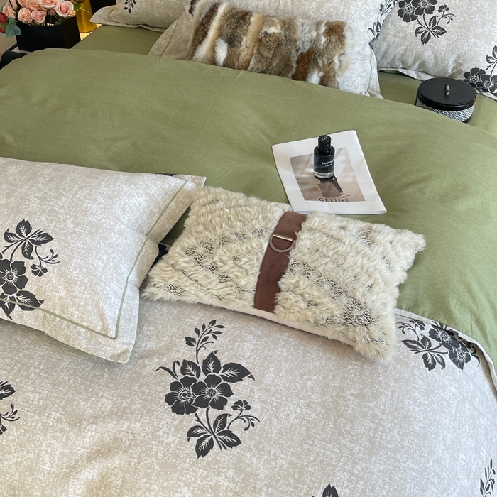 91家纺网 家纺一手货源 找家纺 莱豫家纺 2025新款全棉100%纯棉加厚磨毛四件套 薇薇安