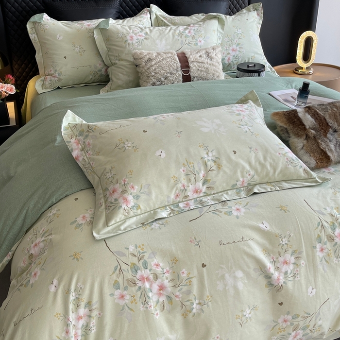 91家纺网 家纺一手货源 找家纺 莱豫家纺 2025新款全棉100%纯棉加厚磨毛四件套 露茜