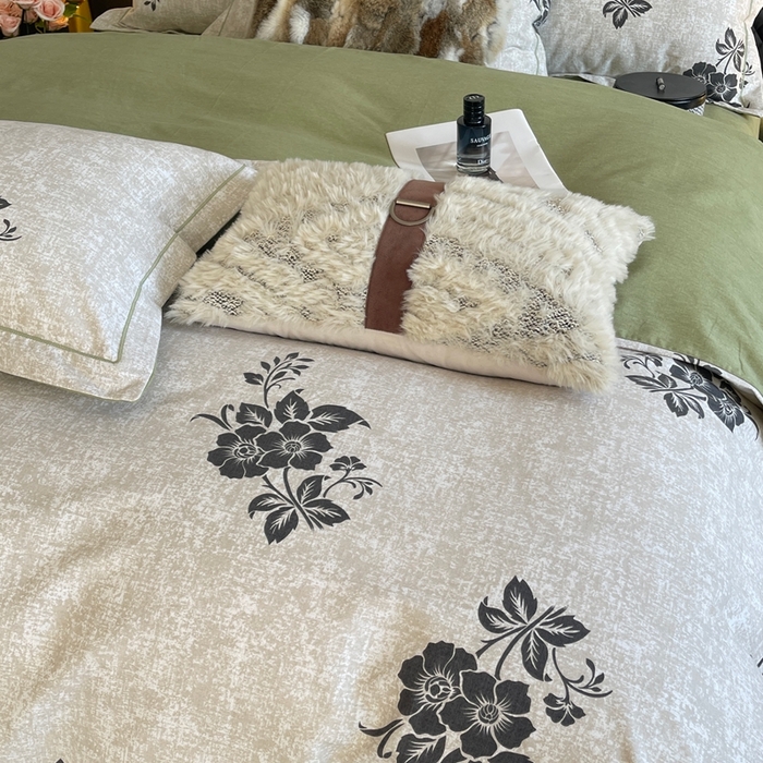 91家纺网 家纺一手货源 找家纺 莱豫家纺 2025新款全棉100%纯棉加厚磨毛四件套 薇薇安