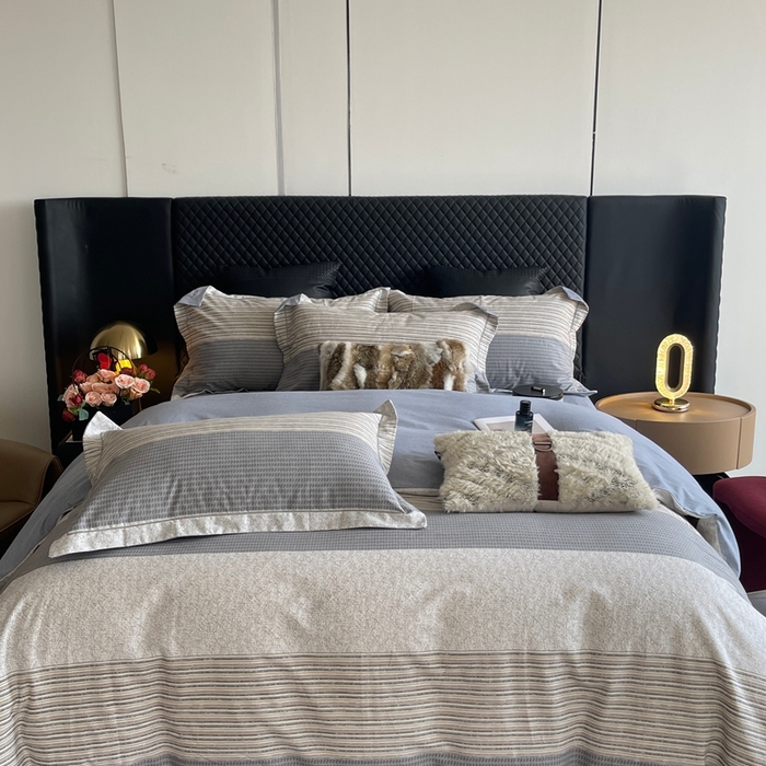 91家纺网 家纺一手货源 找家纺 莱豫家纺 2025新款全棉100%纯棉加厚磨毛四件套 亚马逊咖