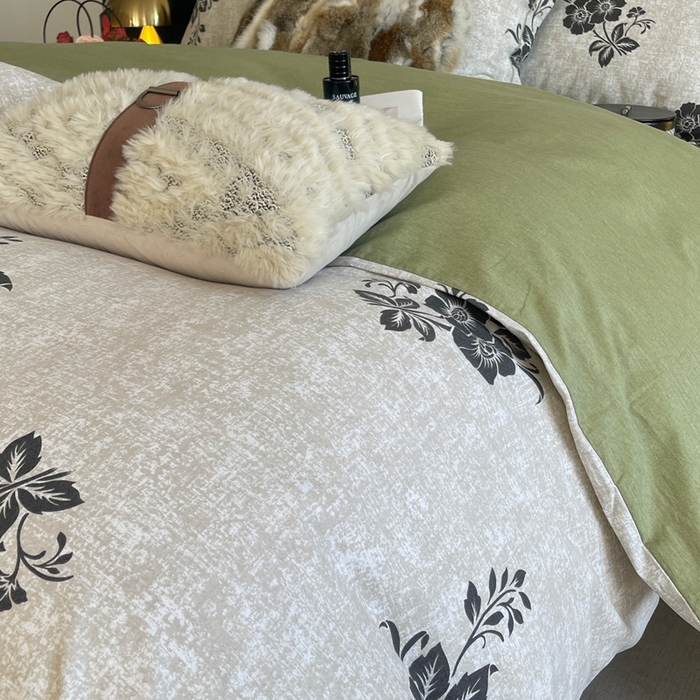 91家纺网 家纺一手货源 找家纺 莱豫家纺 2025新款全棉100%纯棉加厚磨毛四件套 薇薇安