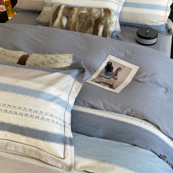 91家纺网 家纺一手货源 找家纺 莱豫家纺 2025新款全棉100%纯棉加厚磨毛四件套 信条主义蓝