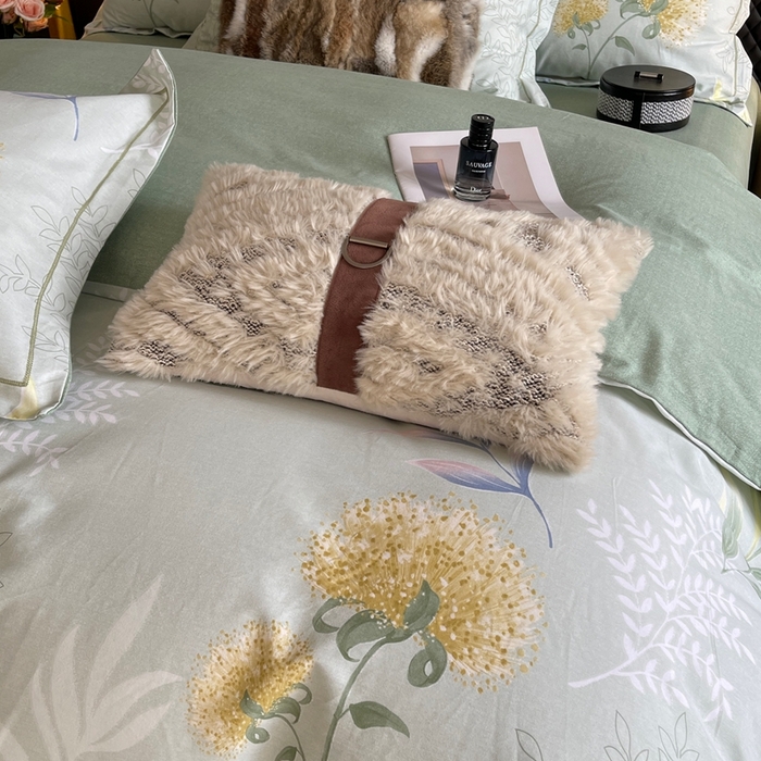 91家纺网 家纺一手货源 找家纺 莱豫家纺 2025新款全棉100%纯棉加厚磨毛四件套 花语绣球