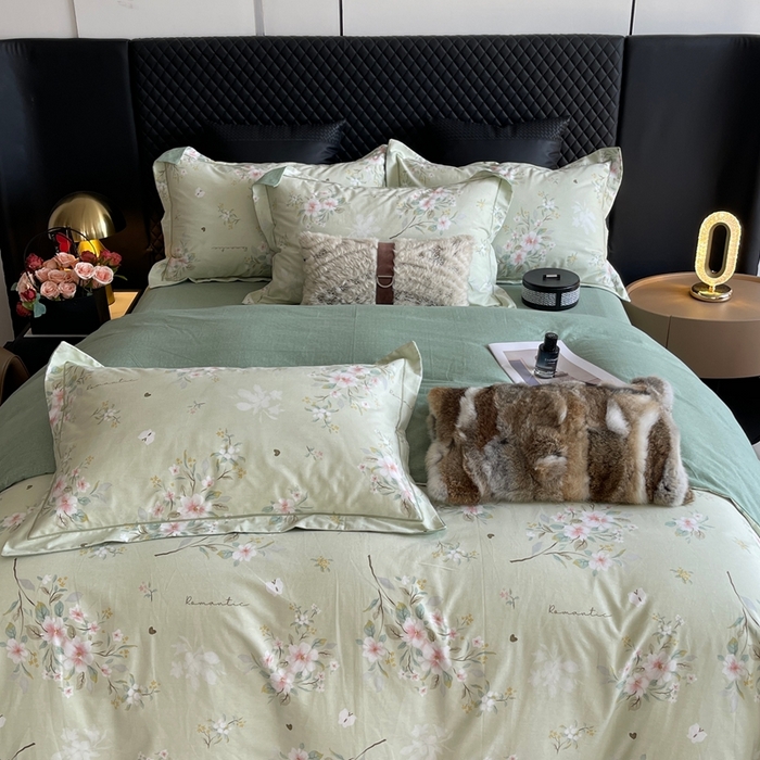 91家纺网 家纺一手货源 找家纺 莱豫家纺 2025新款全棉100%纯棉加厚磨毛四件套 露茜