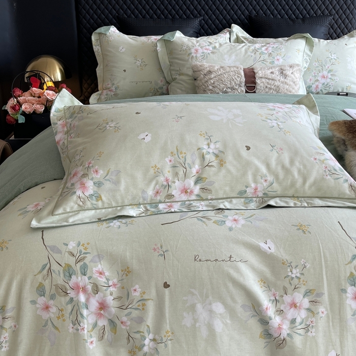 91家纺网 家纺一手货源 找家纺 莱豫家纺 2025新款全棉100%纯棉加厚磨毛四件套 露茜