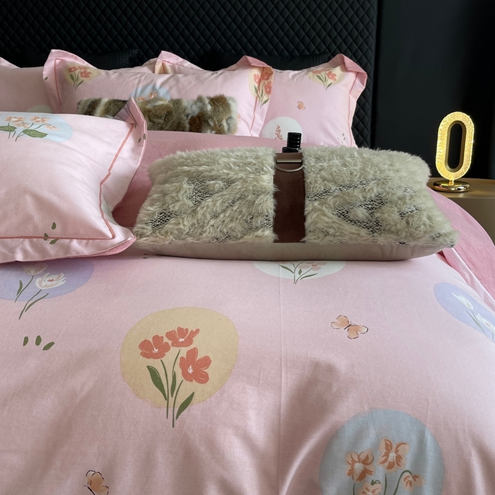 91家纺网 家纺一手货源 找家纺 莱豫家纺 2025新款全棉100%纯棉加厚磨毛四件套 向云端