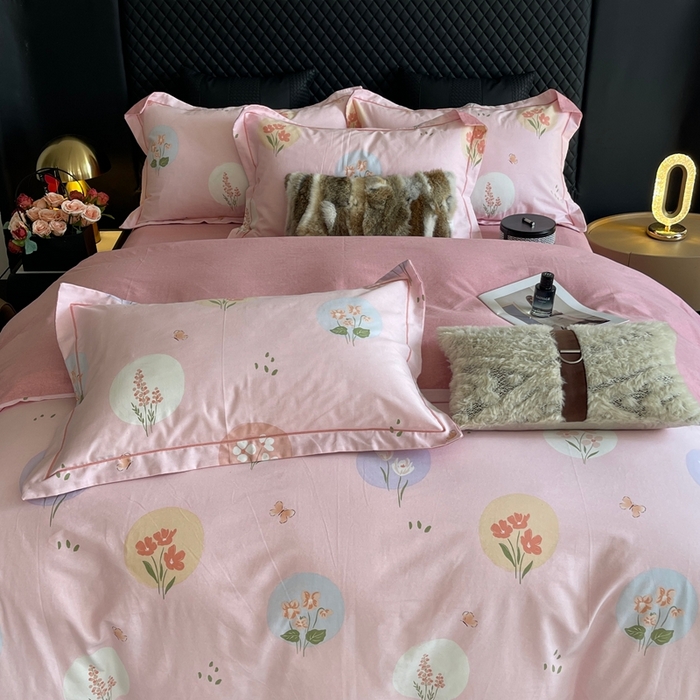 91家纺网 家纺一手货源 找家纺 莱豫家纺 2025新款全棉100%纯棉加厚磨毛四件套 向云端