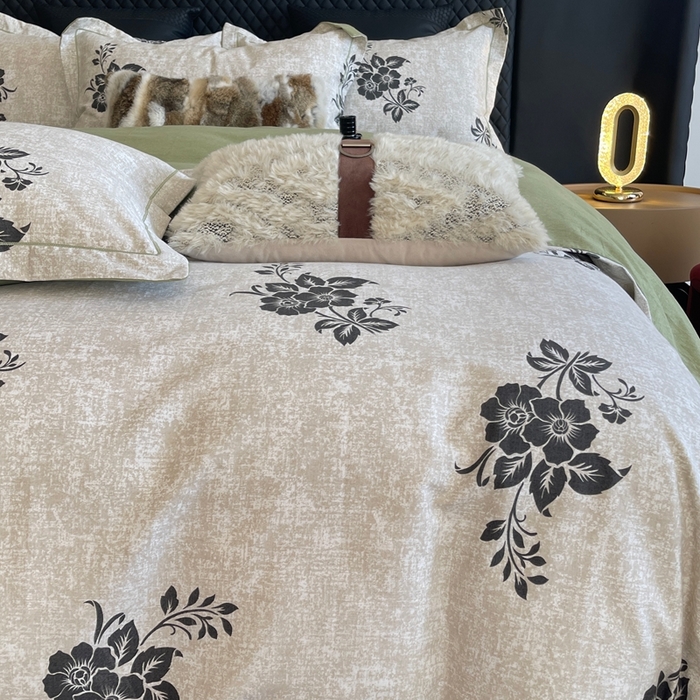 91家纺网 家纺一手货源 找家纺 莱豫家纺 2025新款全棉100%纯棉加厚磨毛四件套 薇薇安