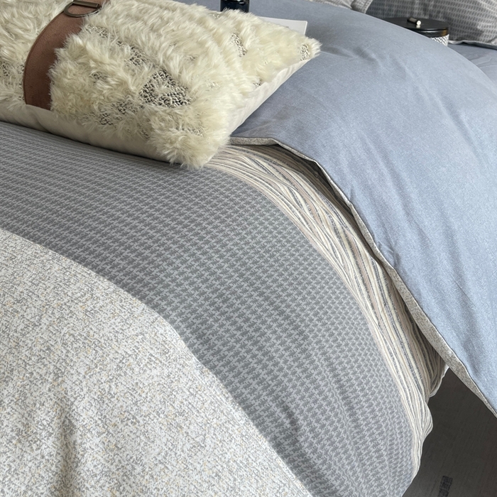 91家纺网 家纺一手货源 找家纺 莱豫家纺 2025新款全棉100%纯棉加厚磨毛四件套 亚马逊咖