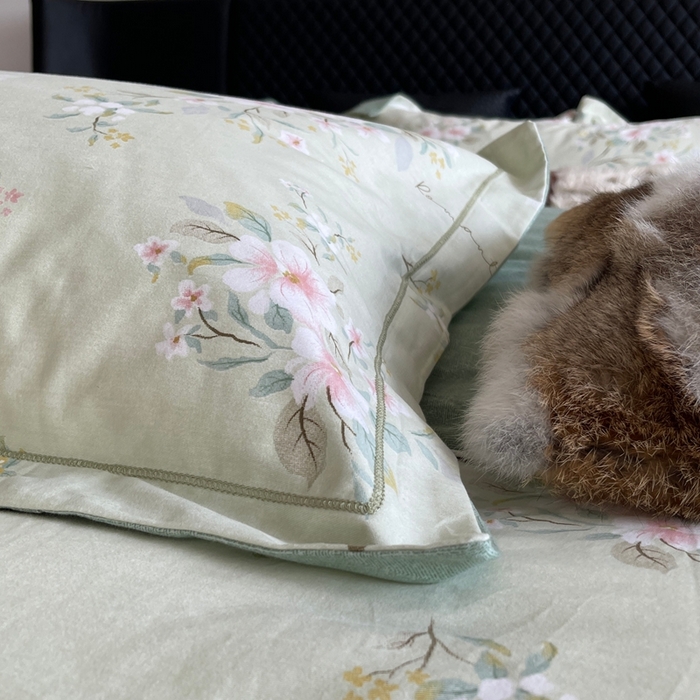 91家纺网 家纺一手货源 找家纺 莱豫家纺 2025新款全棉100%纯棉加厚磨毛四件套 露茜