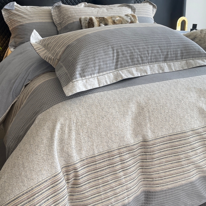 91家纺网 家纺一手货源 找家纺 莱豫家纺 2025新款全棉100%纯棉加厚磨毛四件套 亚马逊咖