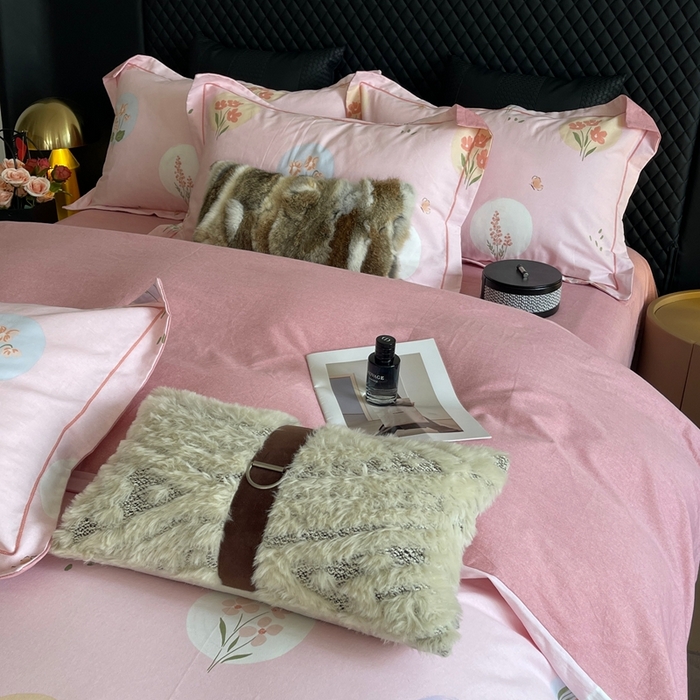 91家纺网 家纺一手货源 找家纺 莱豫家纺 2025新款全棉100%纯棉加厚磨毛四件套 向云端