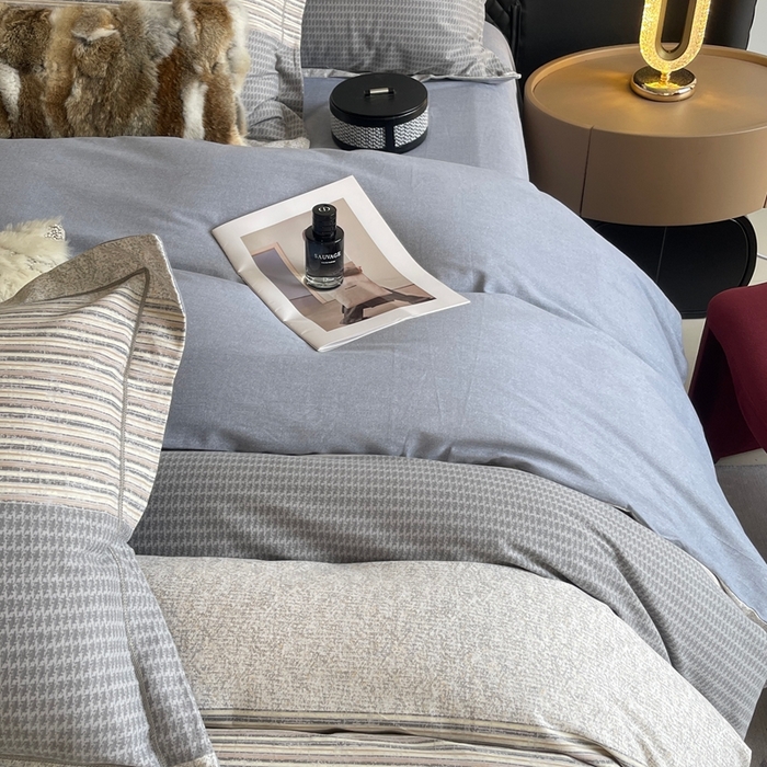 91家纺网 家纺一手货源 找家纺 莱豫家纺 2025新款全棉100%纯棉加厚磨毛四件套 亚马逊咖