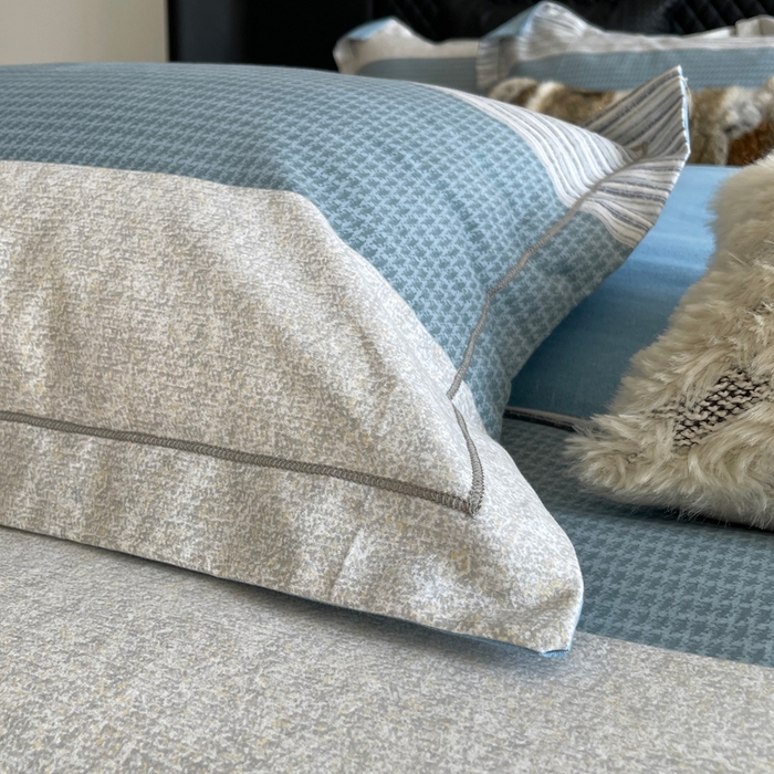 91家纺网 家纺一手货源 找家纺 莱豫家纺 2025新款全棉100%纯棉加厚磨毛四件套 亚马逊蓝